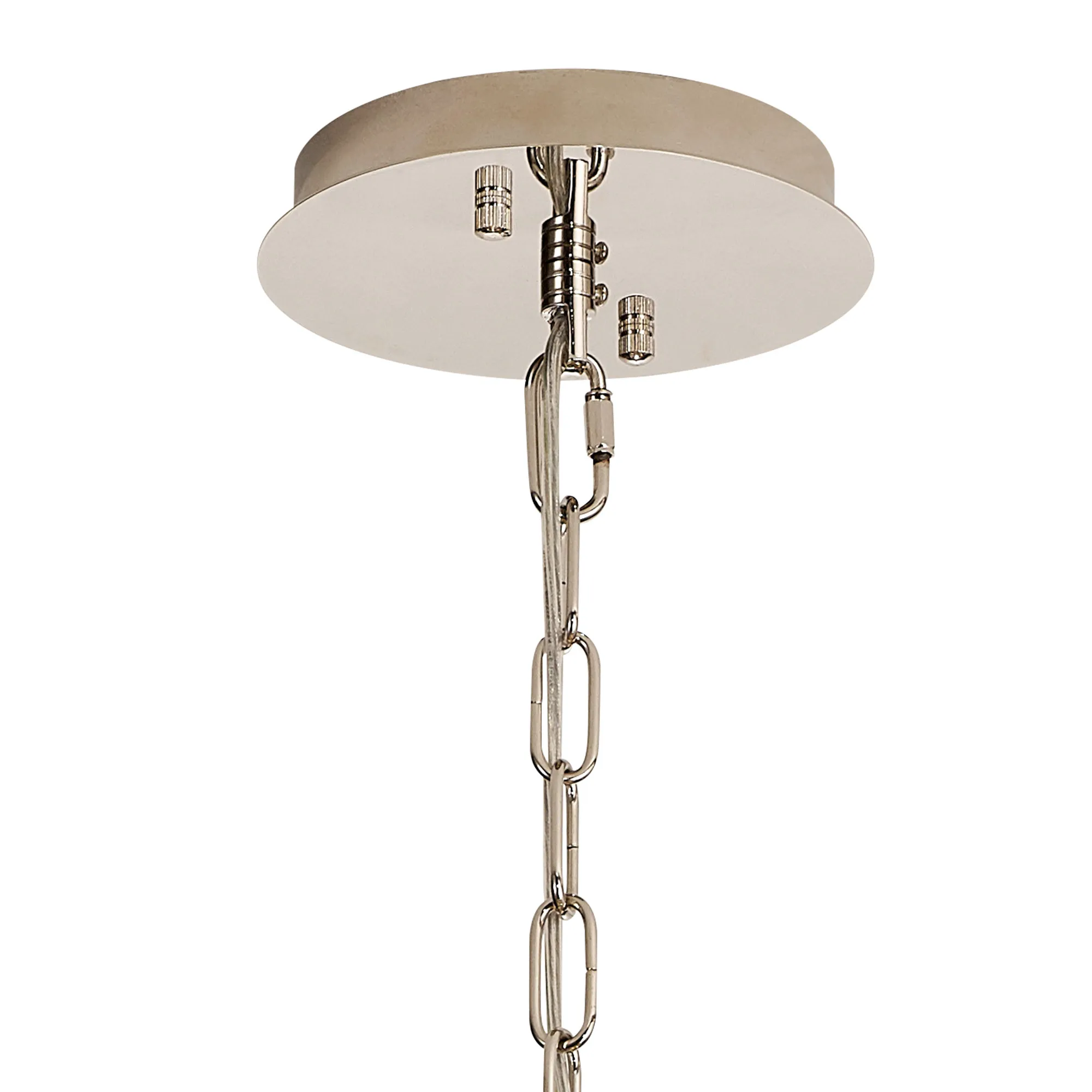 Vivienne Crystal Pendant/Semi Ceiling 8 Light Polished Nickel IL31820  Diyas Vivienne Polished Nickel